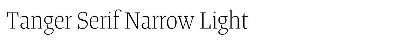 Tanger Serif Narrow Light